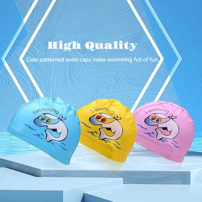 JSJM Kids Swimming Goggles Set for Boys & Girls 3-15 Years Big Frame HD View Anti-Fog Silicone Swim Goggles with PU Swimming Cap