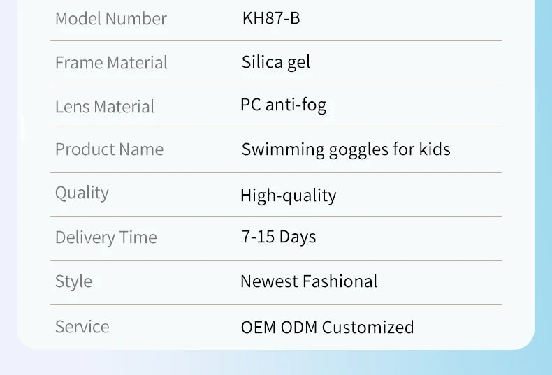 JSJM Kids Swimming Goggles Set for Boys & Girls 3-15 Years Big Frame HD View Anti-Fog Silicone Swim Goggles with PU Swimming Cap